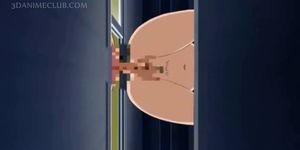 Chesty hentai cutie encajando una gran polla en su coño mojado - video 1
