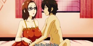 Busty mature teacher masturbates  Hentai anime