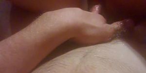 Using cock for pussy sliding rubbing foreplay before grinding and sensual fucking