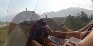 Naked Girl Flies Gyrocopter