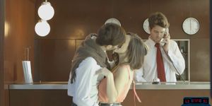 Young newlyweds visit a hotel and are horny as hell