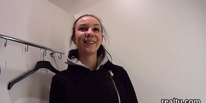 Stellar czech teenie was teased in the shopping centre and rode in pov