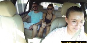 Busty taxi driver banged by horny amateur