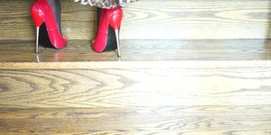 Sexy Women Wearing Devious Red High Heel Stiletto