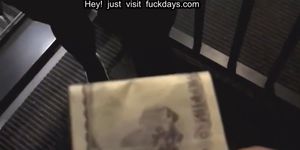 Public sex : Hot cheating gf sucks a stranger for cash - video 1