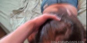 College beauty humping dick in POV style