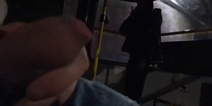 Dude caught wanking in public train