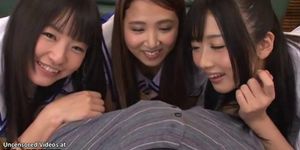 Japanese college girls foursome sex with teacher