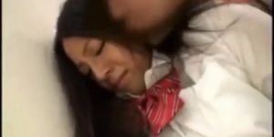 schoolgirl fucked by geek in elevator - video 1