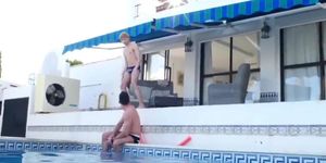 Daddy teaches stepson swimming & fucks him - Daniel Hausser, Dave London - BRINGMEABOY (Blondie Anderson)