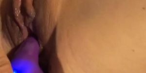 Playing with my new toy, vibrating my asshole and pussy, pussy rub and clit orgasm