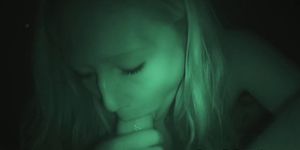 DOWN TO FUCK SLUTS - Cum eating April Harmon down to fuck in nighttime POV anal