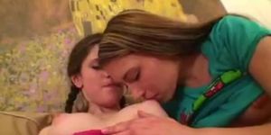 Innocent 18yo lesbians learning to touch each other