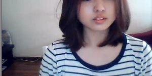 Koreaans meisje op webcam