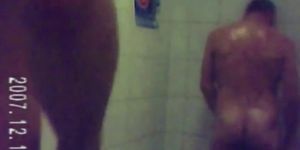 Guy gets horny watching me in the shower