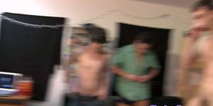 Wrestling frat amateurs hazed and assfucked