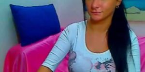 Hot Brunette Huge Tits On Webcam - video 1