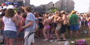 College Girls Get Naked In Front Of Huge Crowd