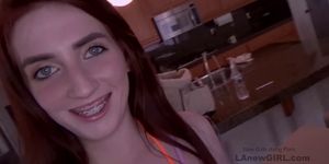 Redhead attractive Chick gets fucked at modeling audition.mp4
