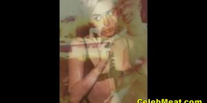 Miley Cyrus Fooling with Huge Dildo while Nude