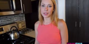 Blonde stepsister teen fucked by her horny stepbrother - video 1 (Raylin Ann)