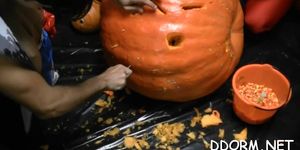 Mouthwatering dorm party - video 8