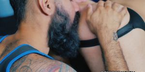 Bearded bear rimming before anal and cumshot
