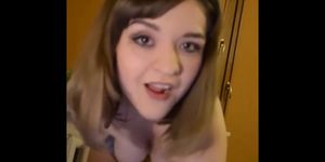 Cute girl farts in her thong and naked - video 1