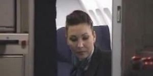 French Slut Shows Her Assets To The Plane Captain