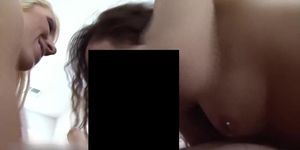 Two Girls Teasing And Sucking Dick (Semi-Soft - Mid Hybrid Censor)