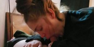 Ex-girlfriend slut swallows cock - enjoys being filmed