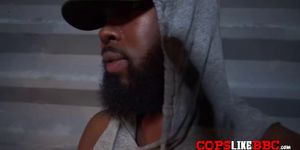 Milf cops suck off rappers big black cock at studio