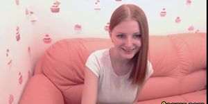 naughty teen gets naked on webcam and touches herself