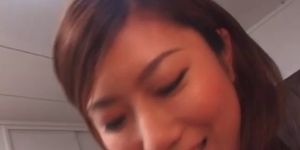 Slutty teen asian rubs hairy cunt with tiny undies - video 1