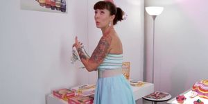 Huge tits lesbian anal banged in shop (Francesca Le, Fabrizia Suicide)