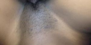 Ebony school girl lets step brother cum in her