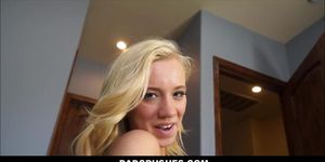 Hot Blonde Teen Stepdaughter Sits On Dads Big Dick And Orgasms Pov