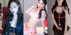 PMV : KBJ Triple Cum Challenge (Korean and Chinese Webcam Girls)