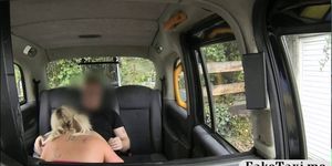 Chubby blond babe gives blowjob and fucked by horny driver