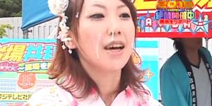 Bukkake sperm loads on fervent japanese girl and silly gangbang
