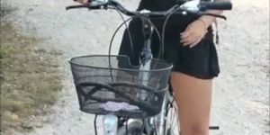 Public Nudity Bicycle Riding Babe