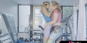 A workout session ends on the floor with pussy licking