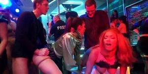 DRUNKSEXORGY - Sinfully chicks take fat pricks in club