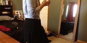 Girlfriend Reviewing Outfits Before Getting Fucked