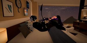 VRChat ERP doggy style and sucking with gagging
