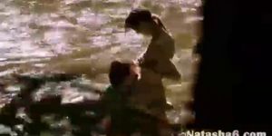 two sexy lebians in the river - video 4