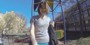 Pickedup european sweetie doggystyled in pov