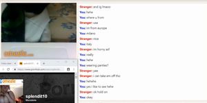 Omegle Horny BBW Girl with Big Tits and Hairy Pussy Helps me to Cum