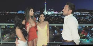 Johny in a seductive foursome with Asian babes