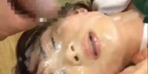 Asuka Ohzora sexy Asian model gets sperm part1